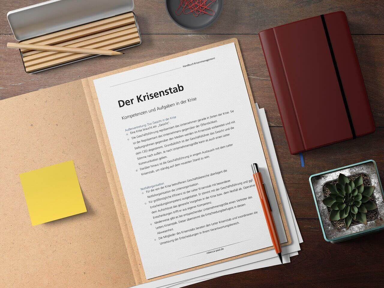 Handbuch: Krisenmanagement
